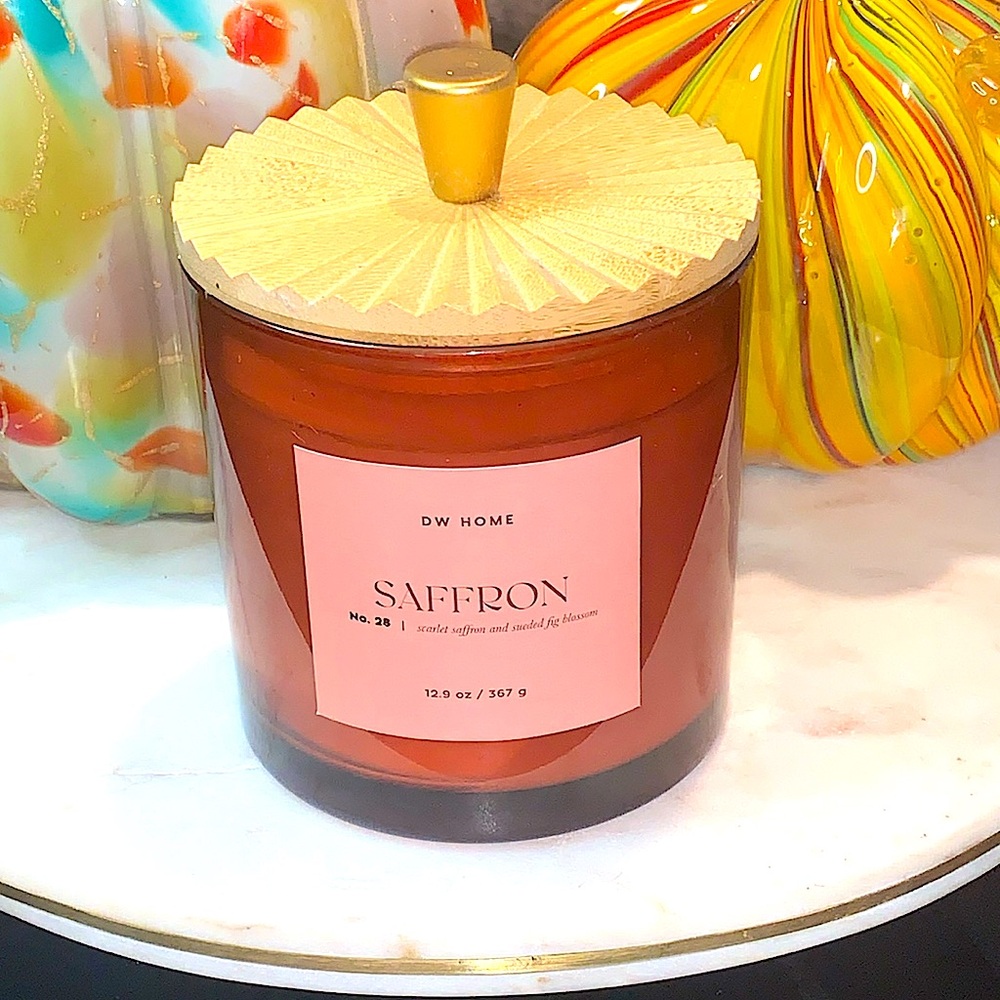 DW HOME CANDLE SAFFRON NO. 24 FIG CRANBERRY 2 WICK RICHLY SCENTED NEW 12.9 oz